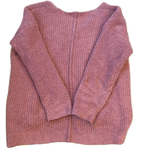 Cupcakes and Cashmere Sweater Soft Cozy V neck sweater sz XL pink dusty rose - Picture 1 of 6